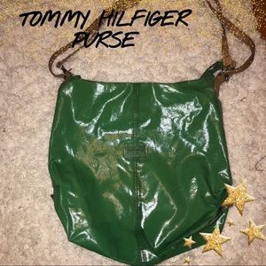 TOMMY HILFER GREEN TOTE